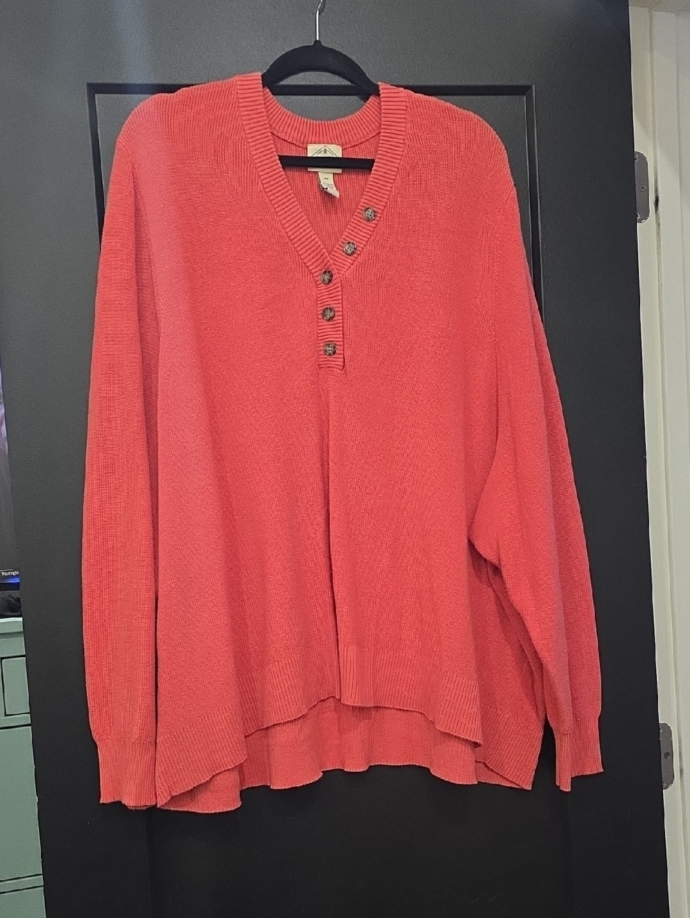 St. John's Bay Coral Knit V-Neck Pullover